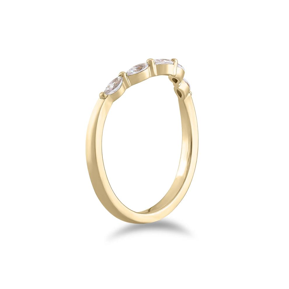 Lab Grown Diamond Contour Band in 14K Yellow Gold (1/5 ct. tw.) – Image 3 of 4