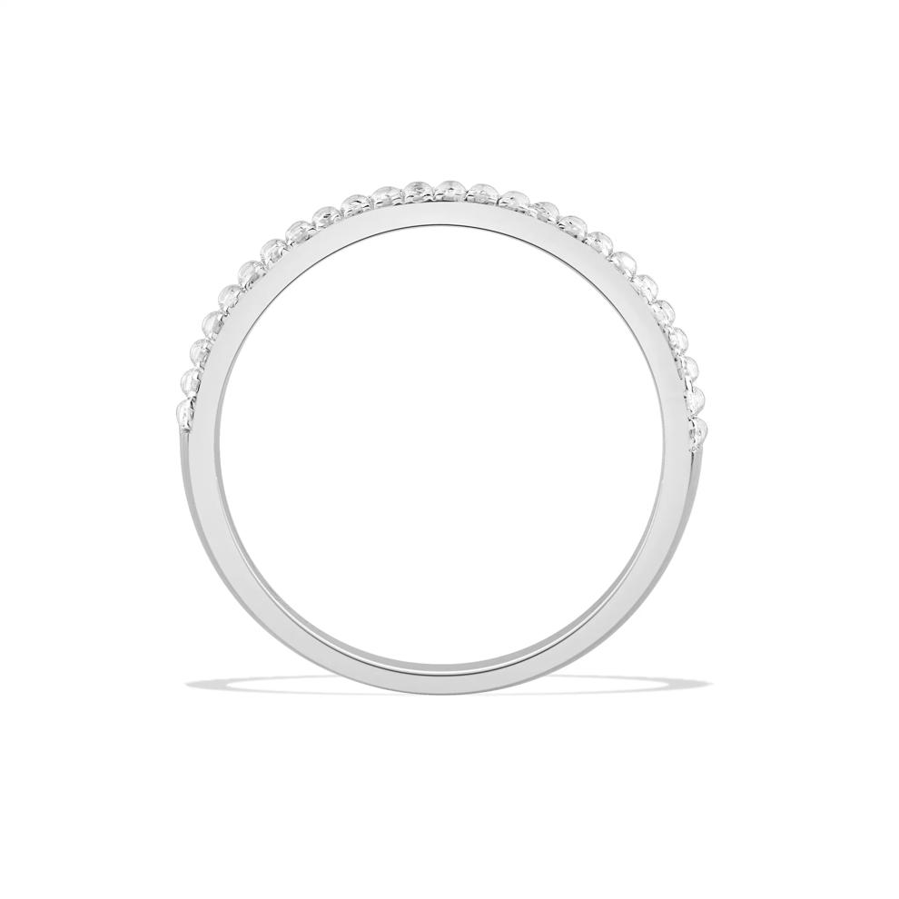 Diamond Double Row Anniversary Band in Sterling Silver (1/4 ct. tw.) – Image 2 of 4