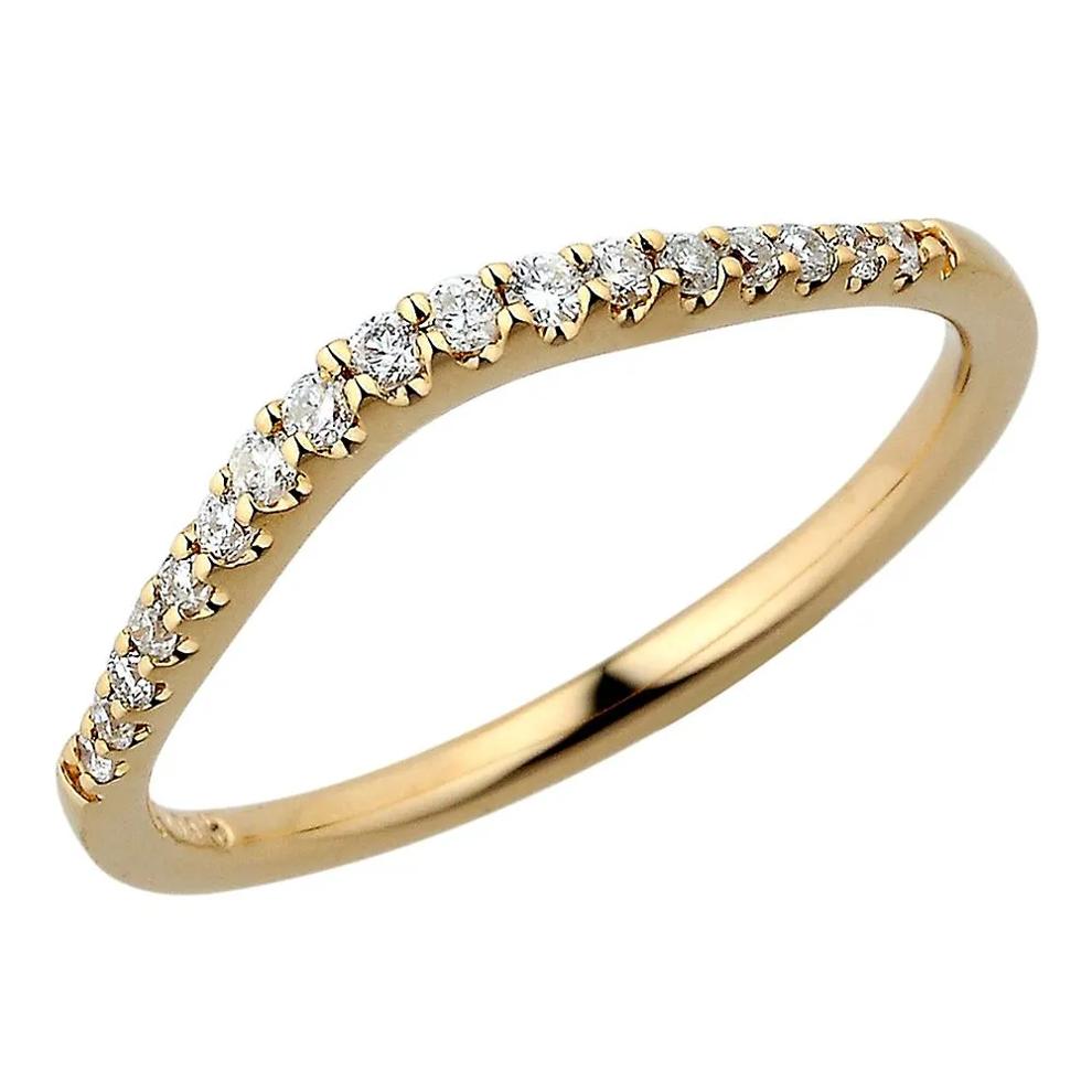 Diamond Contour Band in 14K Yellow Gold (1/7 ct. tw.) – Image 4 of 4