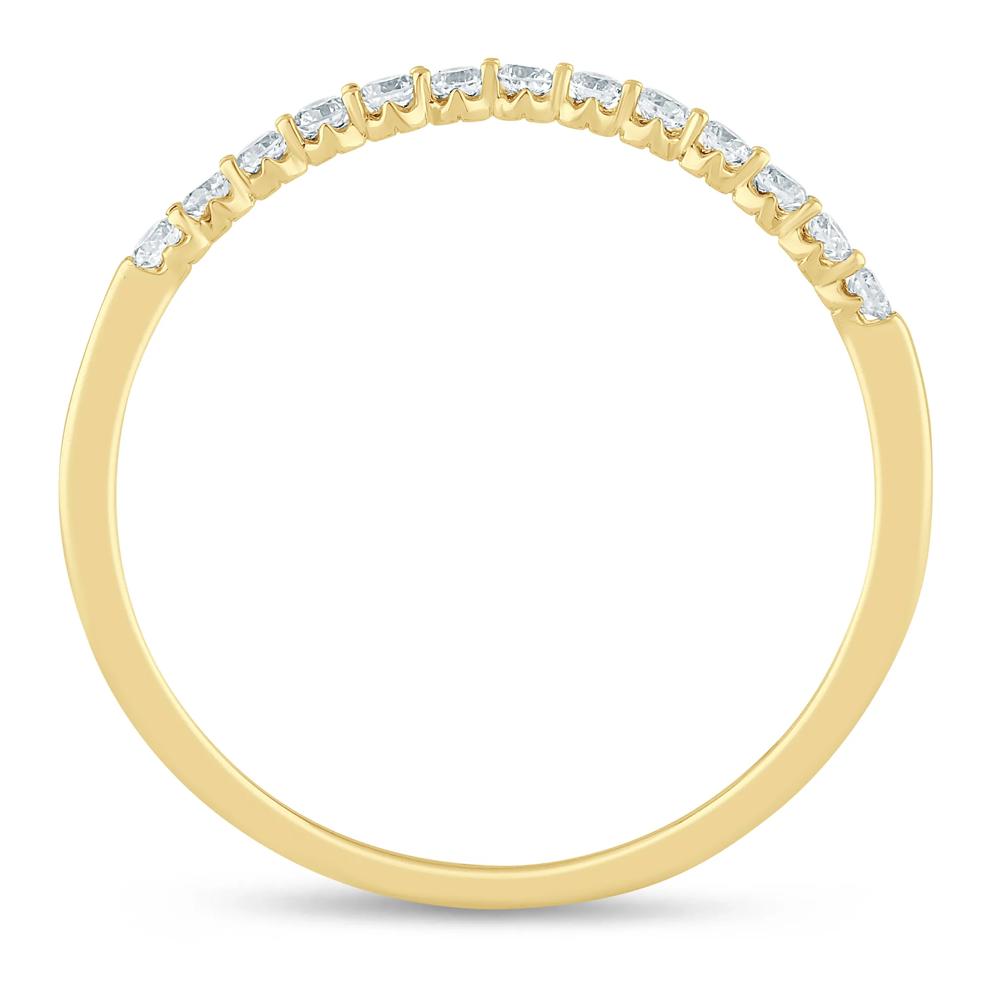 Lab Grown Diamond Round Anniversary Band in 10K Yellow Gold (1/7 ct. tw.) – Image 2 of 3