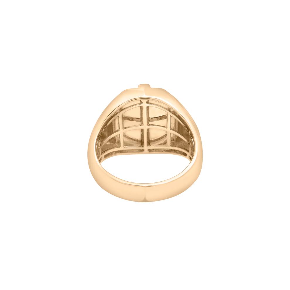 Men's Black Onyx and Diamond Ring in 10K Yellow Gold (1/10 ct. tw.) – Image 4 of 5