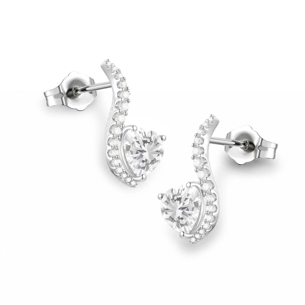 Lab-Created White Sapphire Pendant, Earrings, &amp; Ring Boxed Set in Sterling Silver – Image 3 of 4
