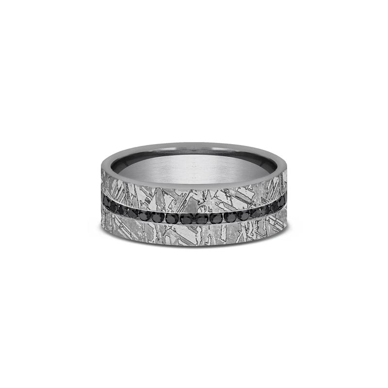 Men&rsquo;s Black Diamond Tantalum Band, 7MM &#40;3/8 ct. tw.&#41; – Image 1 of 3