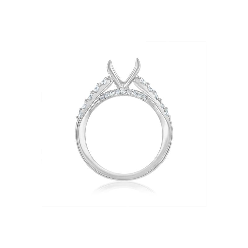 1 ct. tw. Lab Grown Diamond Semi-Mount Engagement Ring in 14K White Gold &#40;Setting Only&#41; – Image 5 of 6