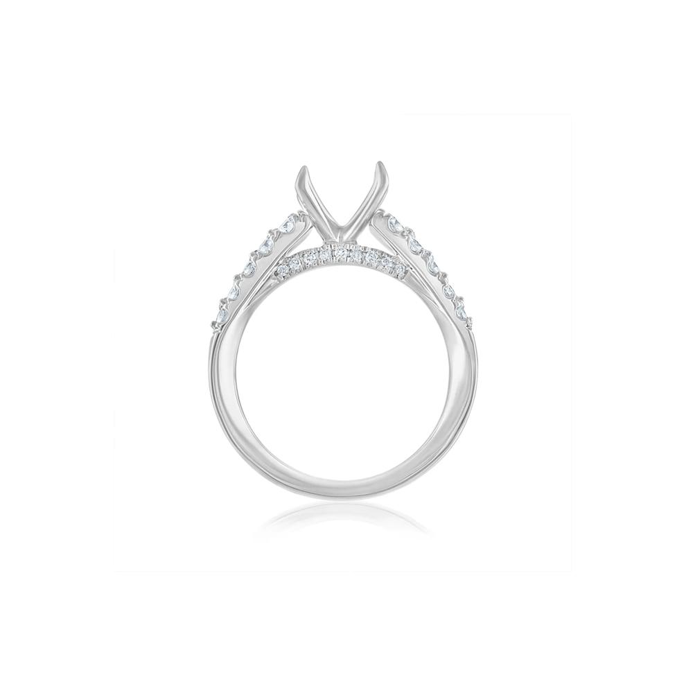 1 ct. tw. Lab Grown Diamond Semi-Mount Engagement Ring in 14K White Gold (Setting Only) – Image 5 of 6
