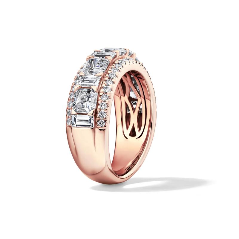 Lab Grown Diamond Multi-Row Anniversary Band in 14K Rose Gold &#40;3 ct. tw.&#41; – Image 3 of 4
