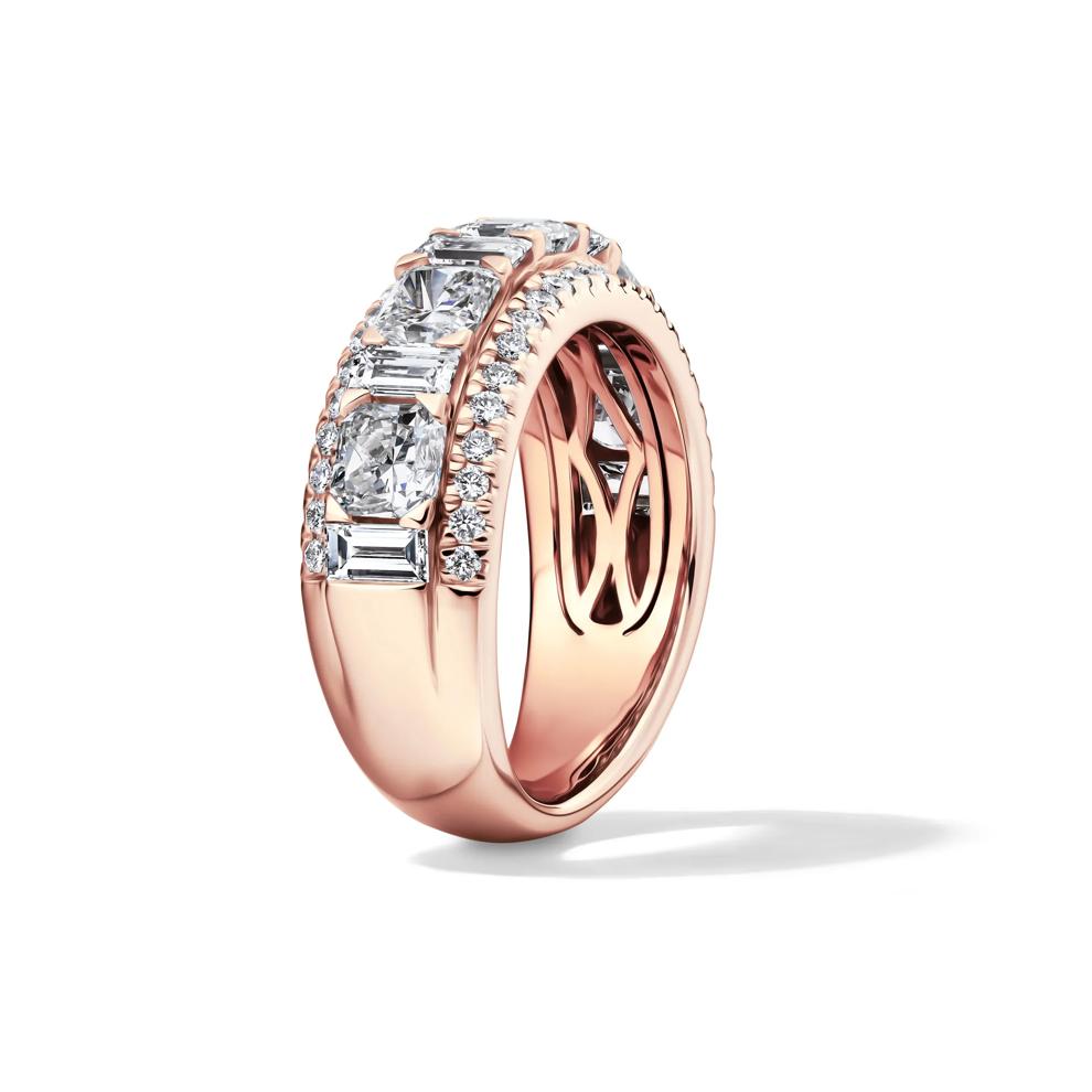Lab Grown Diamond Multi-Row Anniversary Band in 14K Rose Gold (3 ct. tw.) – Image 3 of 4