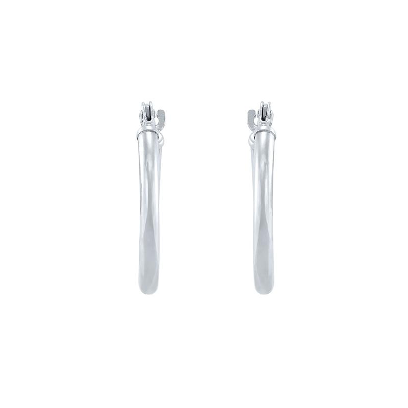 Polished Hoop Earrings in 14K White Gold – Image 1 of 2