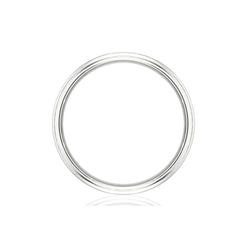 Men&rsquo;s Hammered Milgrain Wedding Band in 10K White &amp; Yellow Gold, 6mm – Image 2 of 3