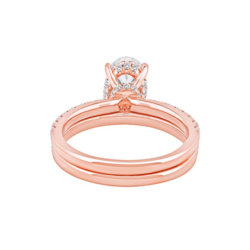 Charlotte Lab Grown Diamond Oval-Shaped Engagement Ring Set in 14K Rose Gold (2 3/4 ct. tw.) – Image 4 of 4