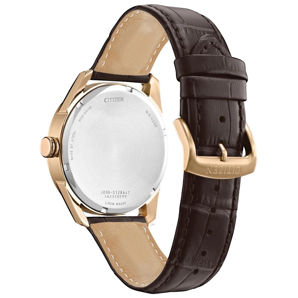 Men's Classic Watch in Brown Leather and Rose Gold-Tone Stainless Steel, 42MM – Image 3 of 4