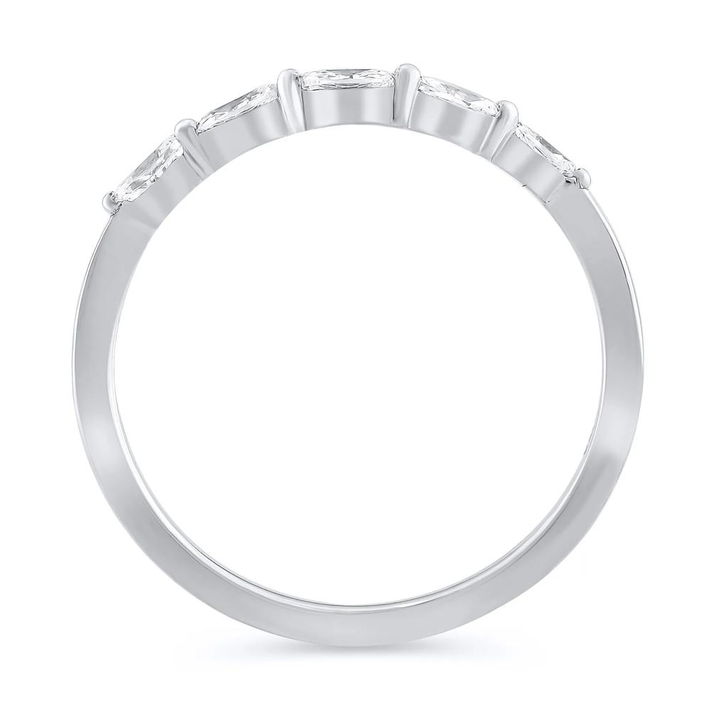 Lab Grown Diamond Contour Band in 14K White Gold (1/5 ct. tw.) – Image 2 of 4