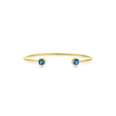 London Blue Topaz Flex Bangle in Vermeil