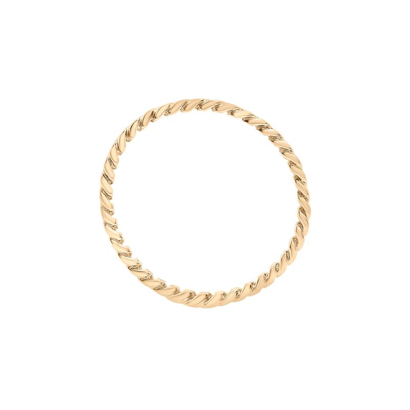 Mini Curb Link Ring in 14K Yellow Gold – Image 2 of 7