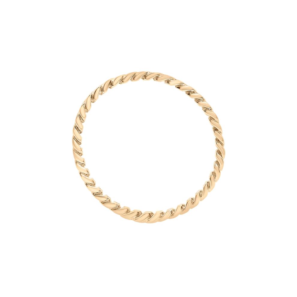 Mini Curb Link Ring in 14K Yellow Gold – Image 2 of 7