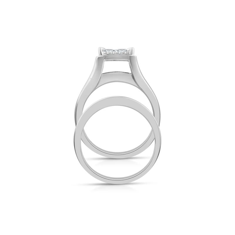 Composite Diamond Engagement Set in 14K White Gold &#40;2 ct. tw.&#41; – Image 2 of 3