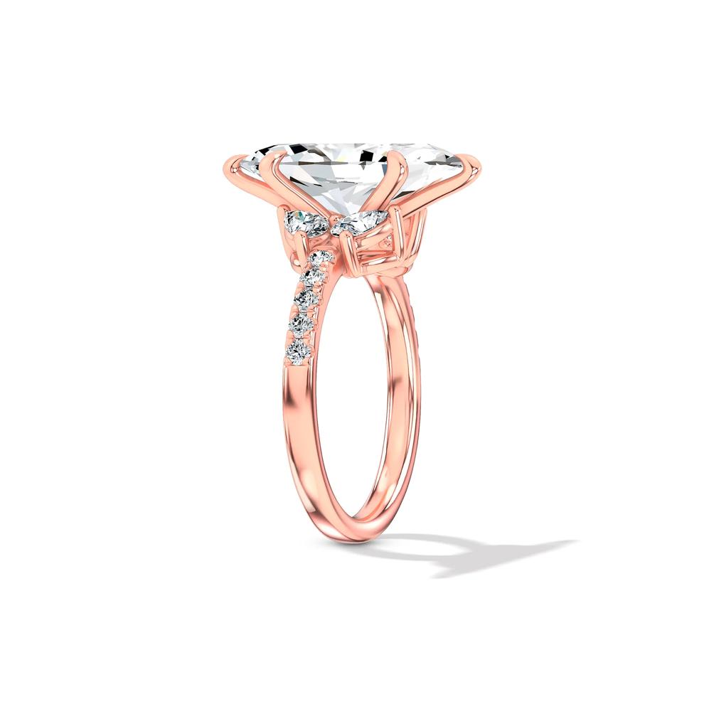 Lab Grown Diamond Marquise Center Engagement Ring in 14K Rose Gold (4 1/4 ct. tw.) – Image 3 of 4