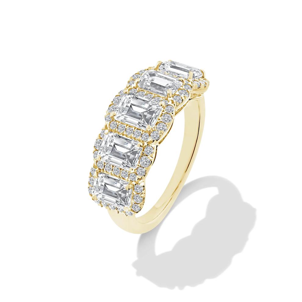 Lab Grown Diamond Five-Stone Anniversary Band in 10K Yellow Gold (3 ct. tw.) – Image 4 of 4
