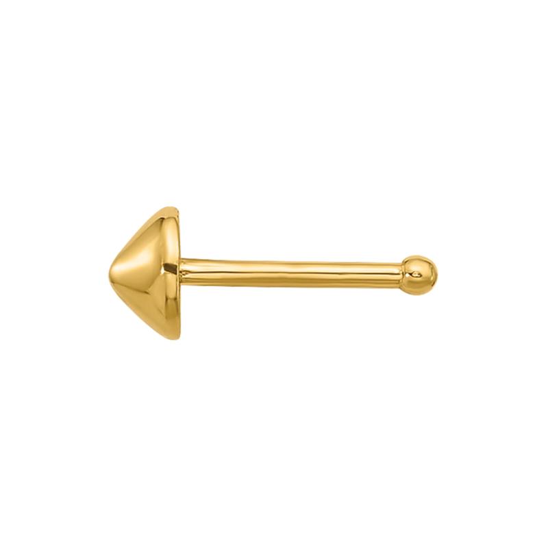 Pyramid Nose Stud in 14K Yellow Gold, 22 Gauge – Image 2 of 3