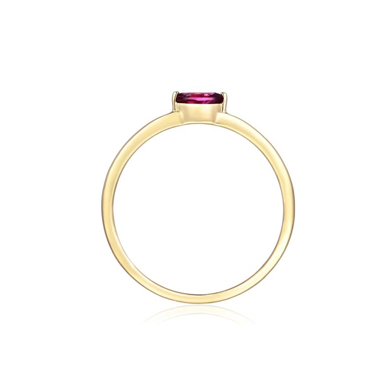 Garnet Stack Ring in 10K Yellow Gold – Image 2 of 3