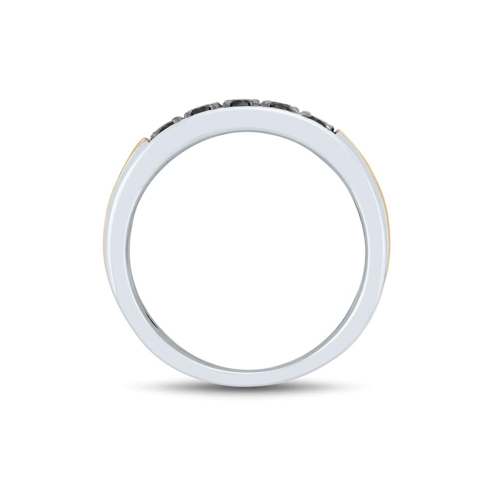Men's Black Diamond Ring in 10K White and Yellow Gold (1/2 ct. tw.) – Image 2 of 3