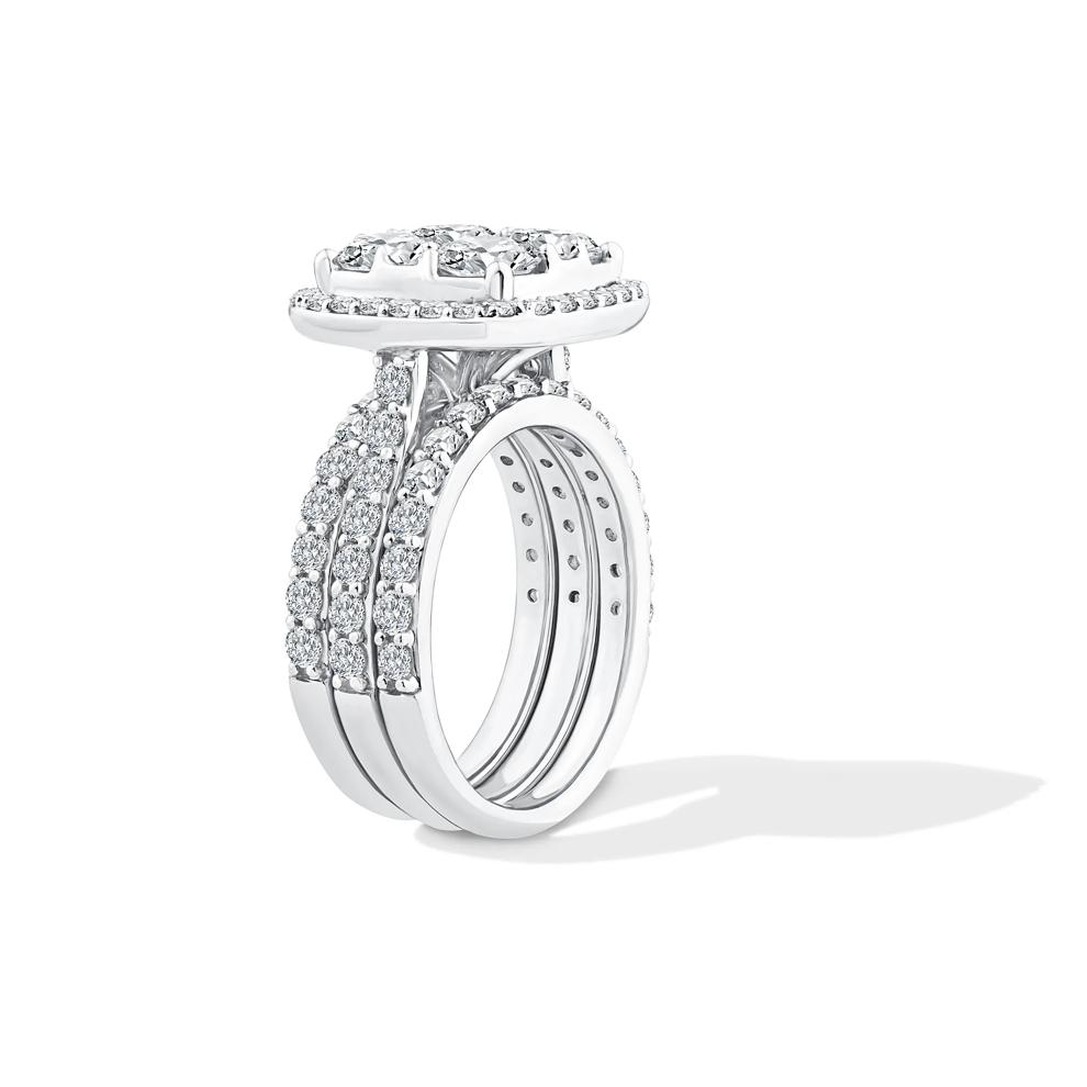 Lab Grown Diamond Composite Engagement Set in 10K White Gold (4 ct. tw.) – Image 3 of 6