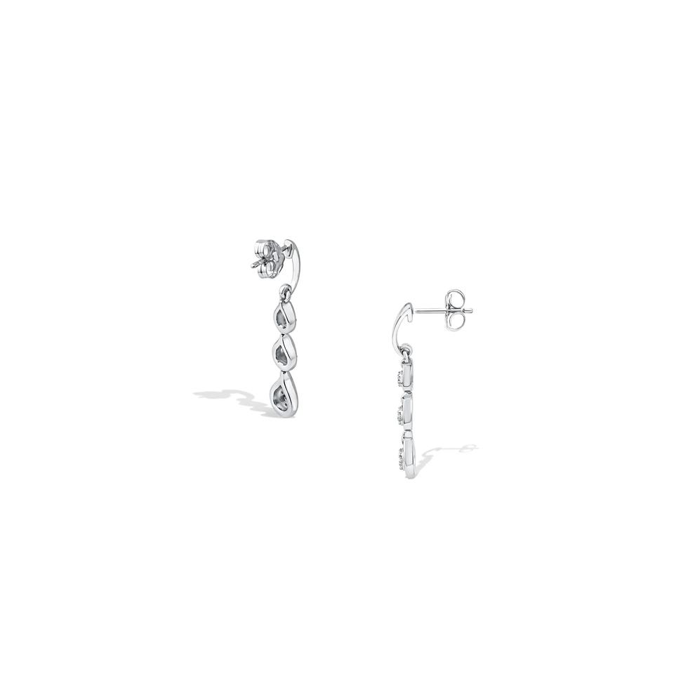 Diamond  Pear-Shaped Linear Drop Earrings in 10K White Gold (1/7 ct. tw.) – Image 2 of 2