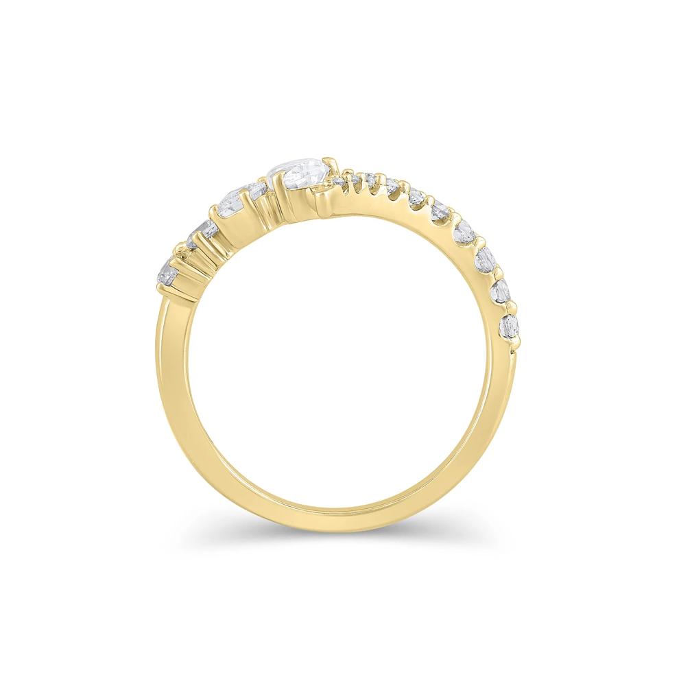 Lab Grown Diamond Mixed-Shape Contour Band in 14K Yellow Gold (3/4 ct. tw.) – Image 2 of 3