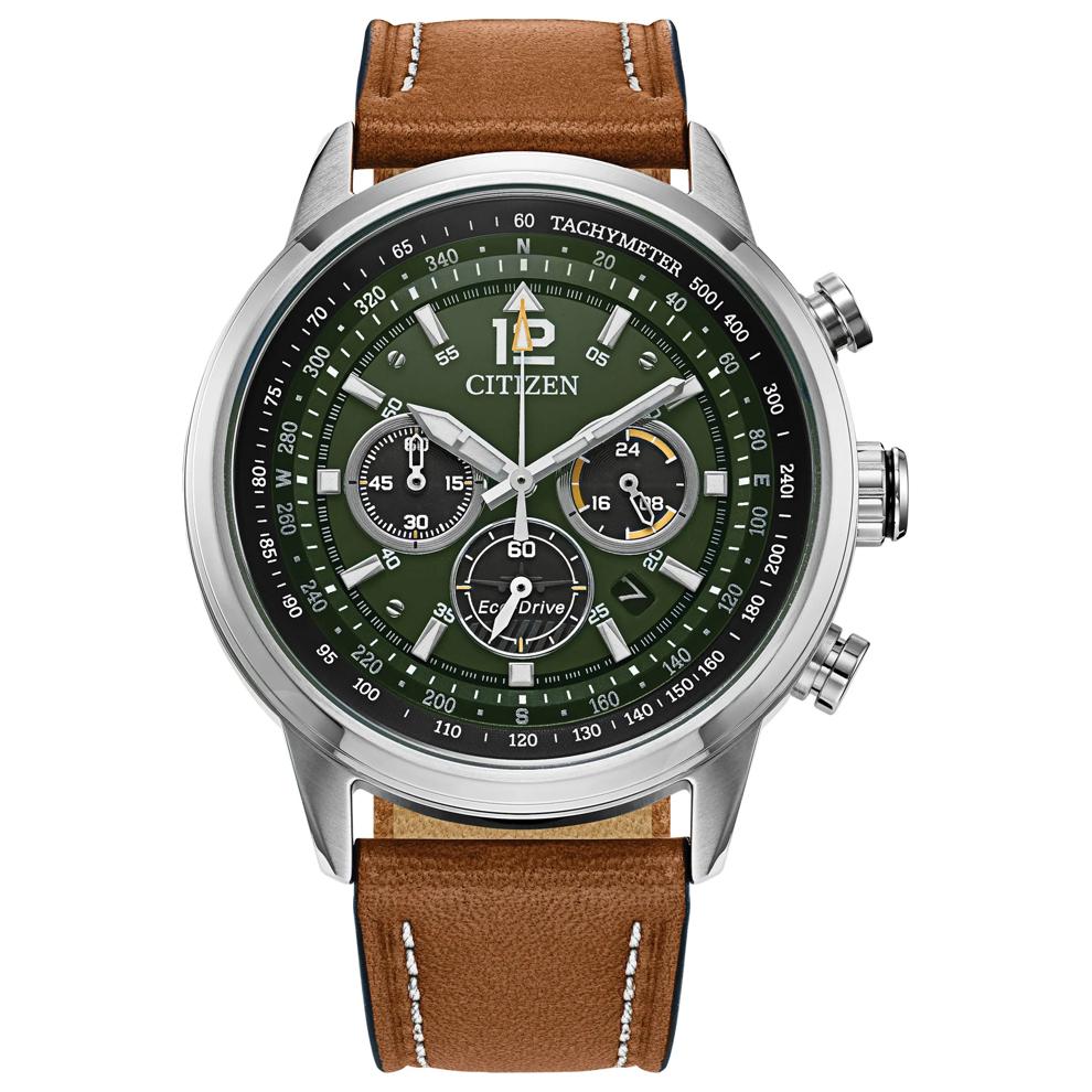 Men's Avion Watch in Brown Leather and Stainless Steel, 44MM – Image 1 of 3