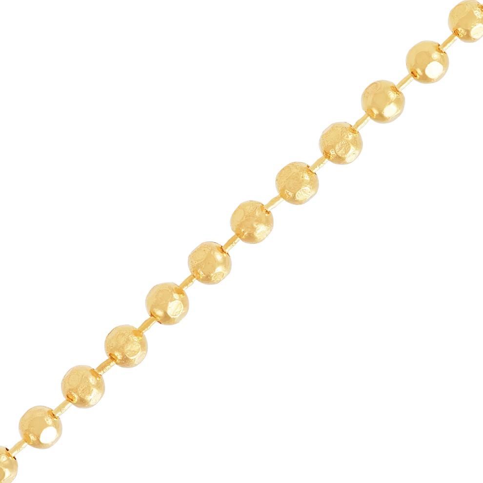 Beaded Chain Necklace in Vermeil, 16"-18" – Image 2 of 3