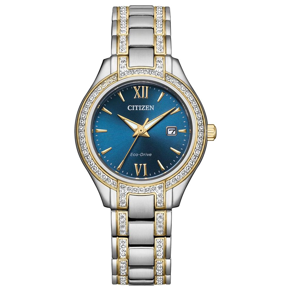 Ladies' Silhouette Crystal Watch in Two-Tone Stainless Steel, 30MM – Image 1 of 4