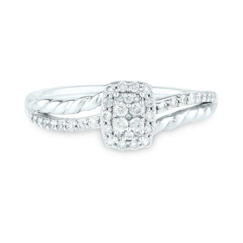 Diamond Promise Ring in 10K White Gold &#40;1/4 ct. tw.&#41; – Image 1 of 3