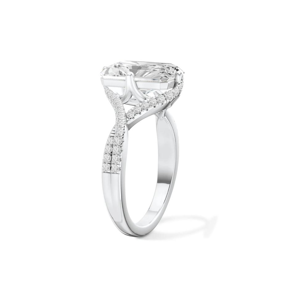 Lucca Lab Grown Diamond Radiant Center Engagement Ring in Platinum (3 1/3 ct. tw.) – Image 3 of 4