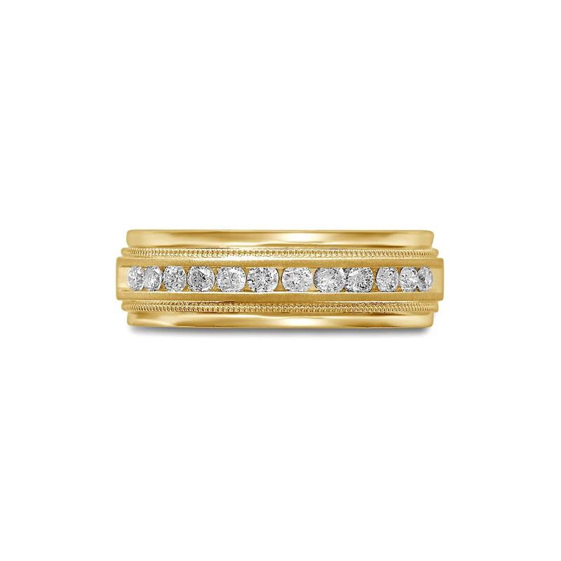 Men's 1/2 ct. tw. Diamond Band in 10K Yellow Gold – Image 5 of 5