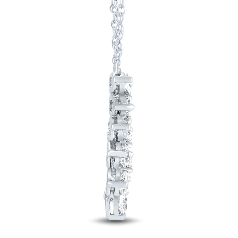 Lab Grown Diamond Graduated Smile Necklace in 14K Gold – Image 2 of 2