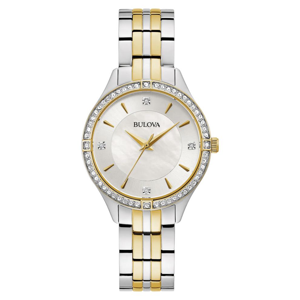 Ladies Crystal Watch in Two-Tone Stainless Steel – Image 1 of 3