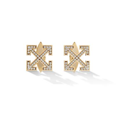 Men's Lab Grown Diamond Arrow Design Cufflinks in 18K Gold Vermeil (1/2 ct. tw.)
