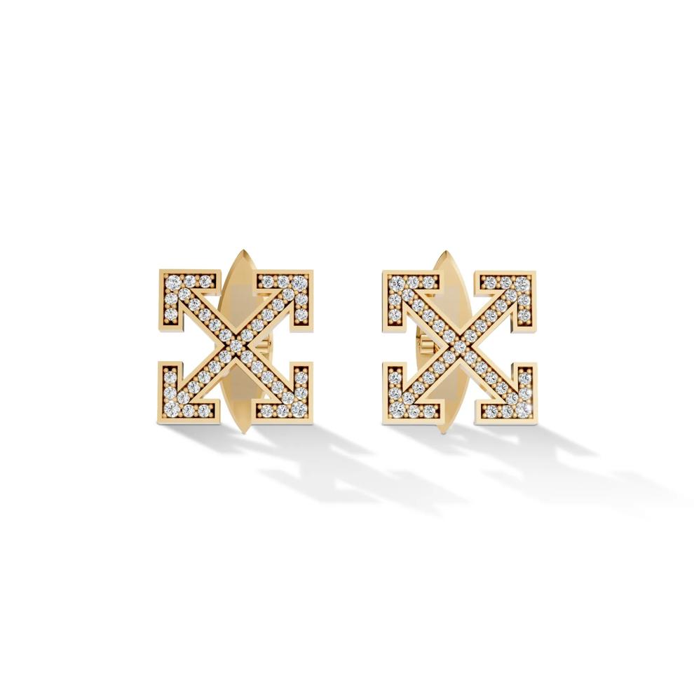 Men's Lab Grown Diamond Arrow Design Cufflinks in Vermeil (1/2 ct. tw.) – Image 1 of 2