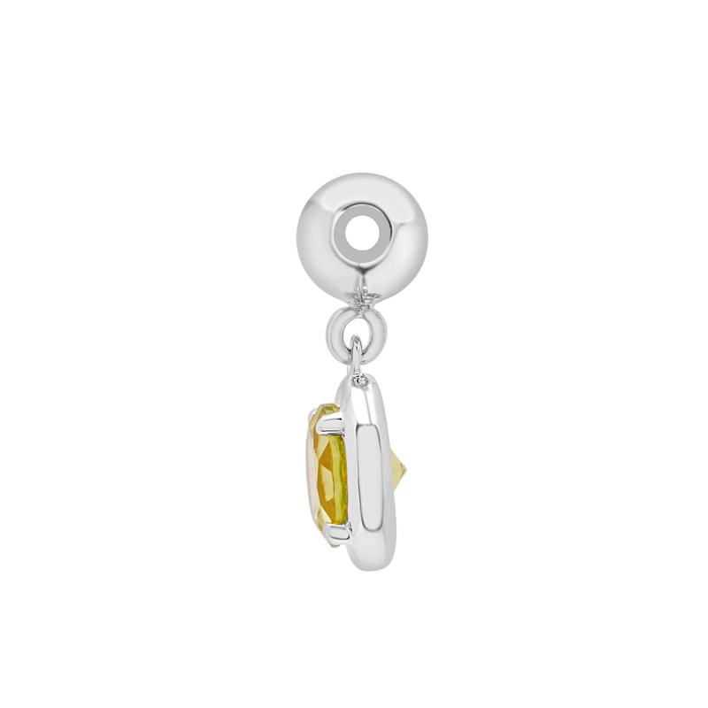 Peridot Birthstone Bead Charm in Sterling Silver – Image 2 of 3
