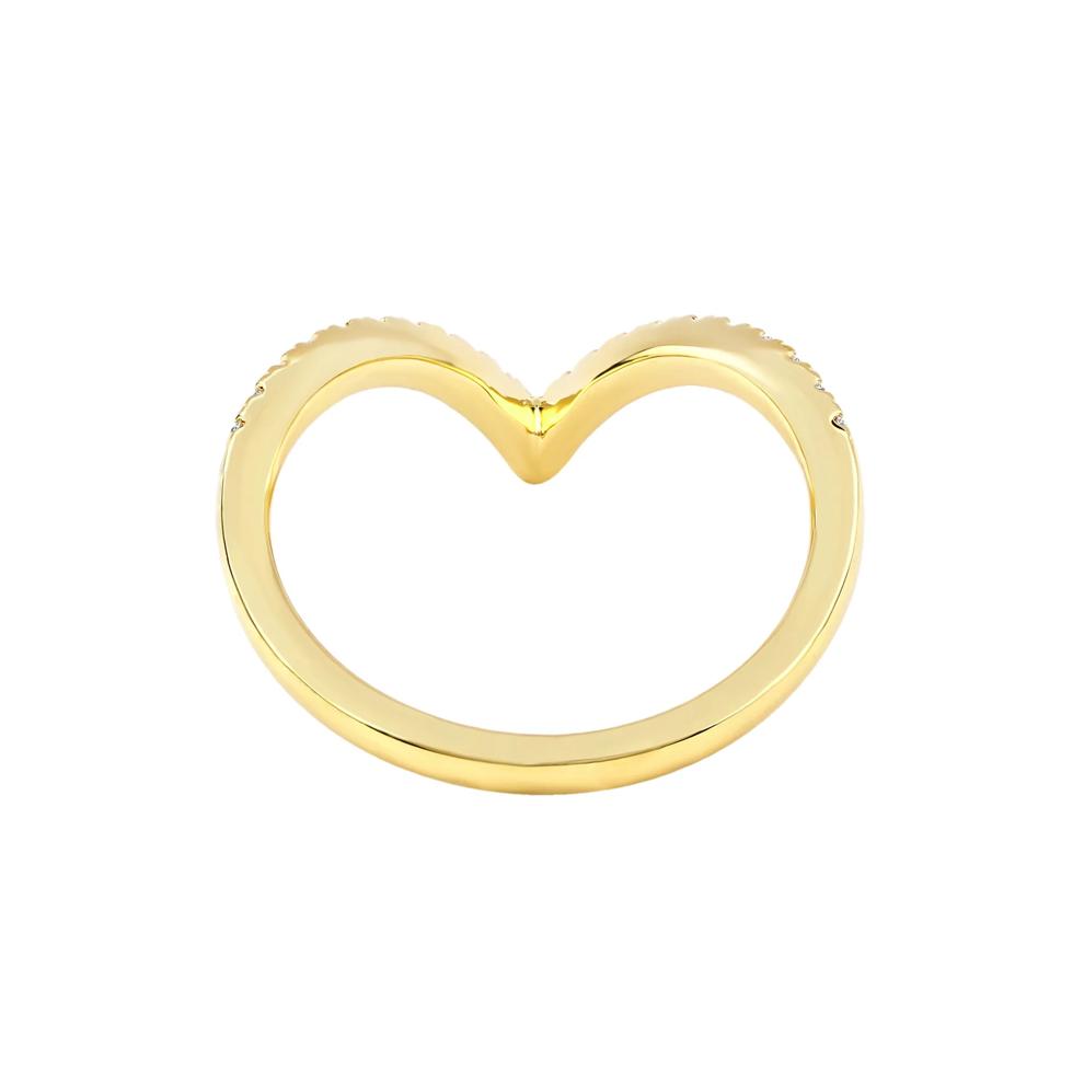 Ellis Lab Grown Diamond Chevron Band in 14K Yellow Gold (1/4 ct. tw.) – Image 4 of 5