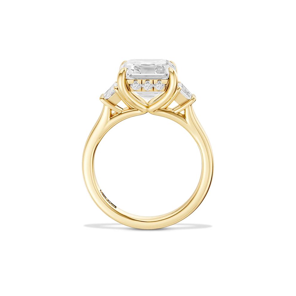 Bunny Lab Grown Diamond Asscher-Cut Engagement Ring in 18K Yellow Gold (4 1/2 ct. tw.) – Image 3 of 4