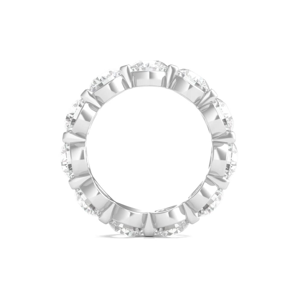 Round-Cut Diamond Shared Prong Eternity Band in 14k White Gold (7 ct. tw.) – Image 2 of 3