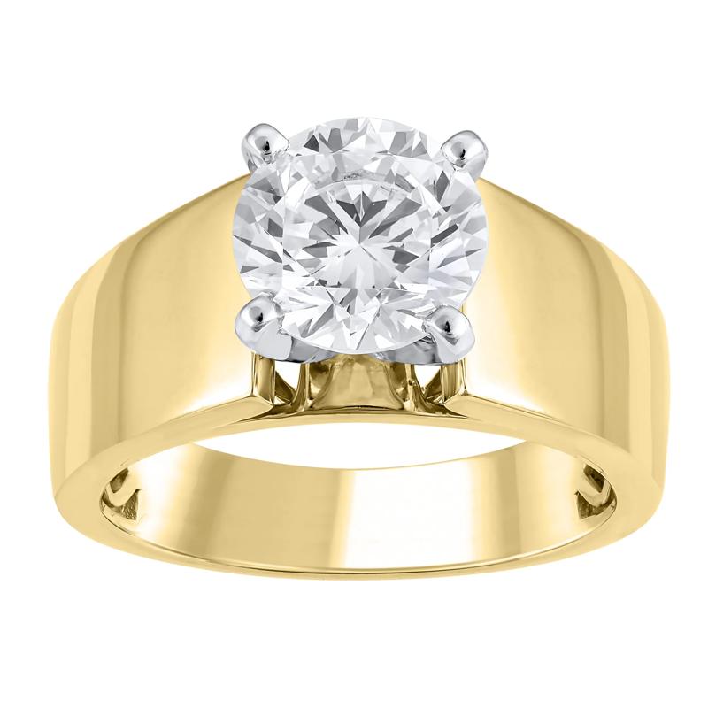 Wide Cathedral Semi-Mount Engagement Ring in 14K Gold, 7.8MM (Setting Only) – Image 1 of 6