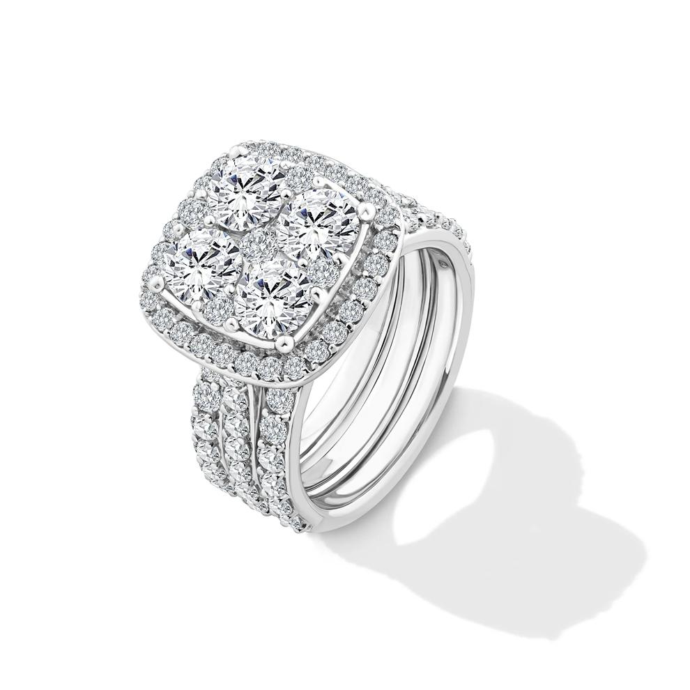 Lab Grown Diamond Composite Engagement Set in 10K White Gold (4 ct. tw.) – Image 5 of 6