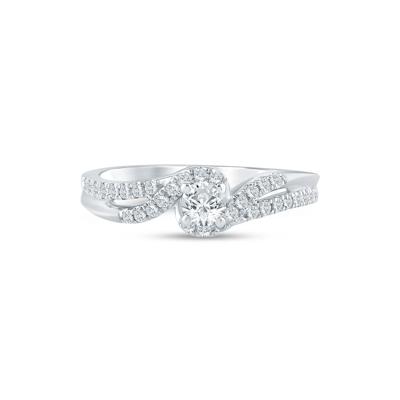 Lab Grown Diamond Promise Ring in Sterling Silver (3/8 ct. tw.)