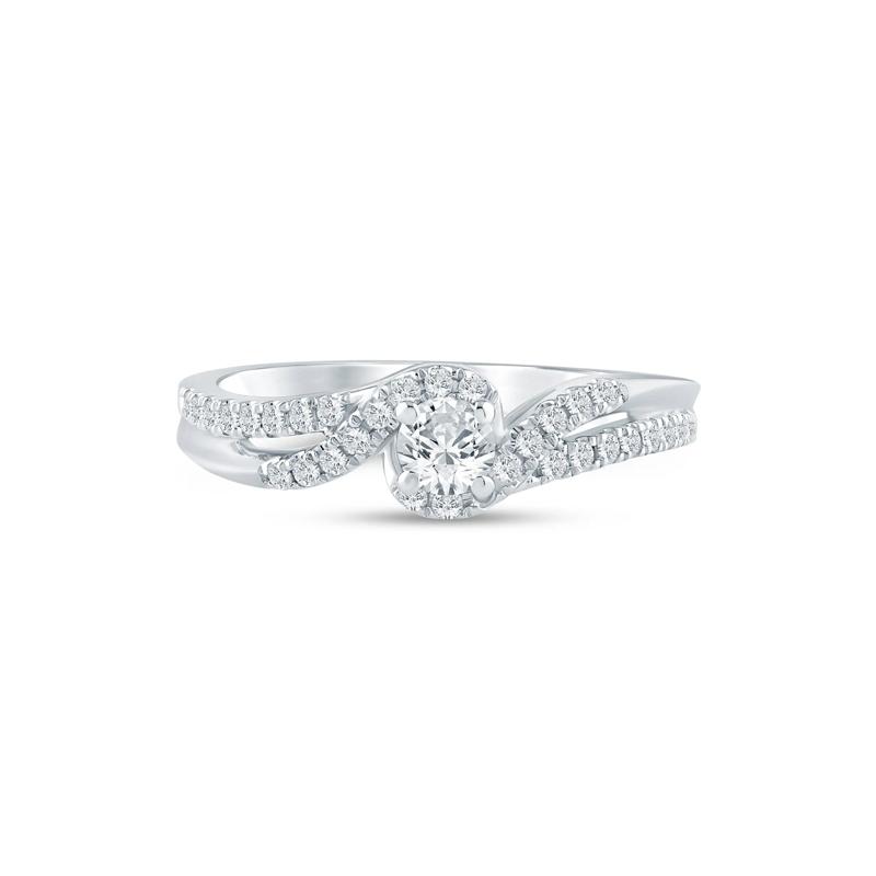 Lab Grown Diamond Promise Ring in Sterling Silver &#40;3/8 ct. tw.&#41; – Image 1 of 3