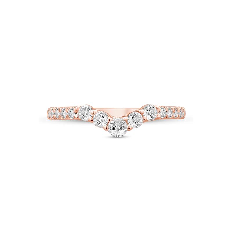 Lab Grown Diamond Contour Band in 14K Rose Gold &#40;1/2 ct. tw.&#41; – Image 1 of 3