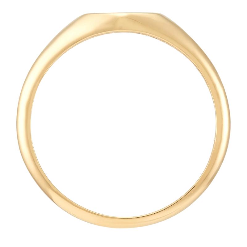 Polished Round Signet Ring in 14K Yellow Gold – Image 2 of 3