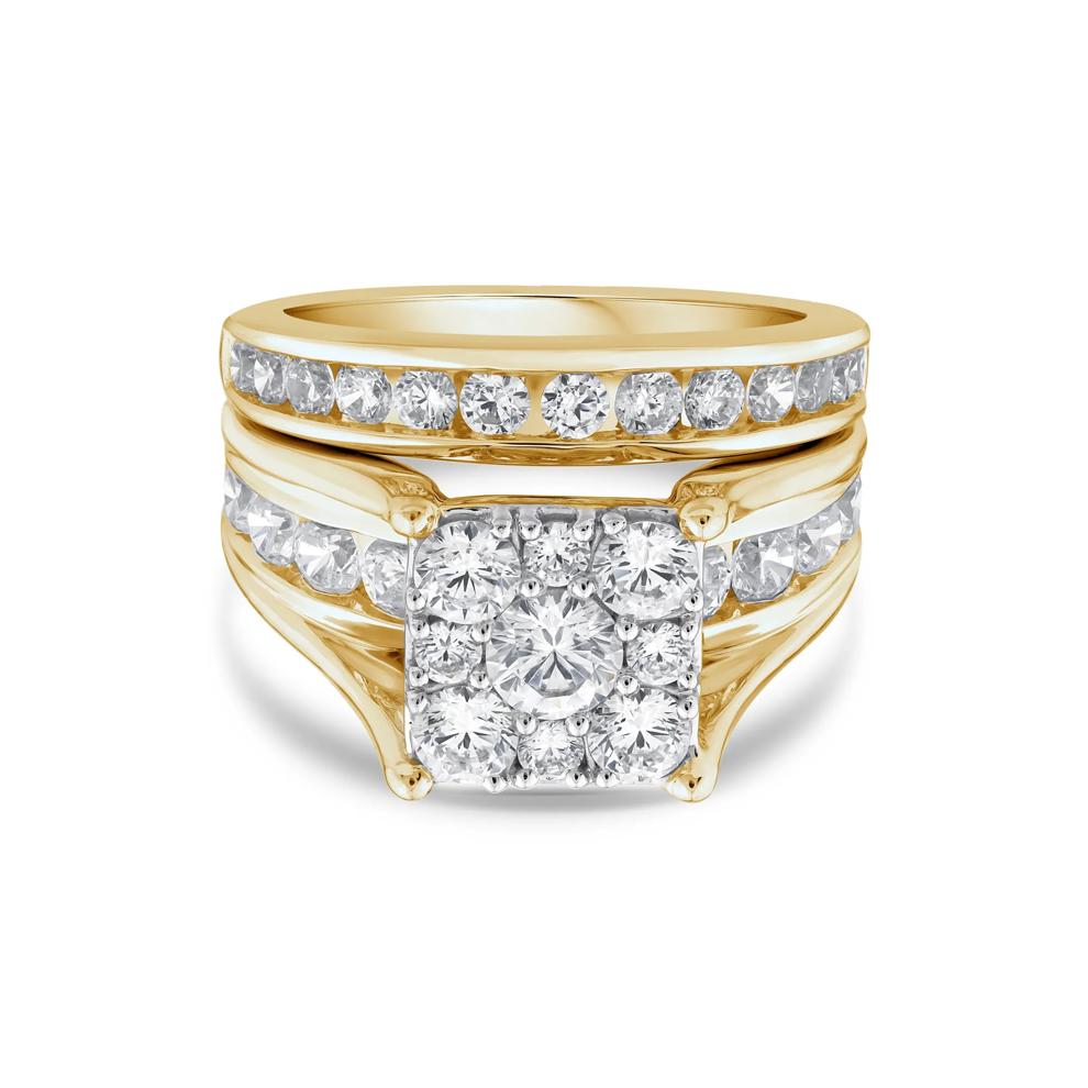 Lab Grown Diamond Composite Engagement Set in 10K Yellow Gold (3 ct. tw.) – Image 1 of 3