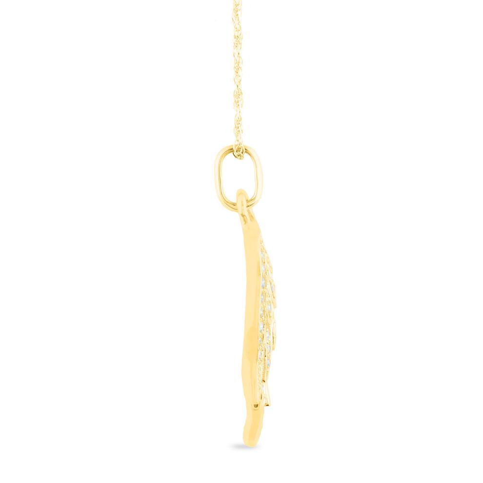 Diamond Wing Pendant in 14K Yellow Gold (1/7 ct. tw.) – Image 2 of 3